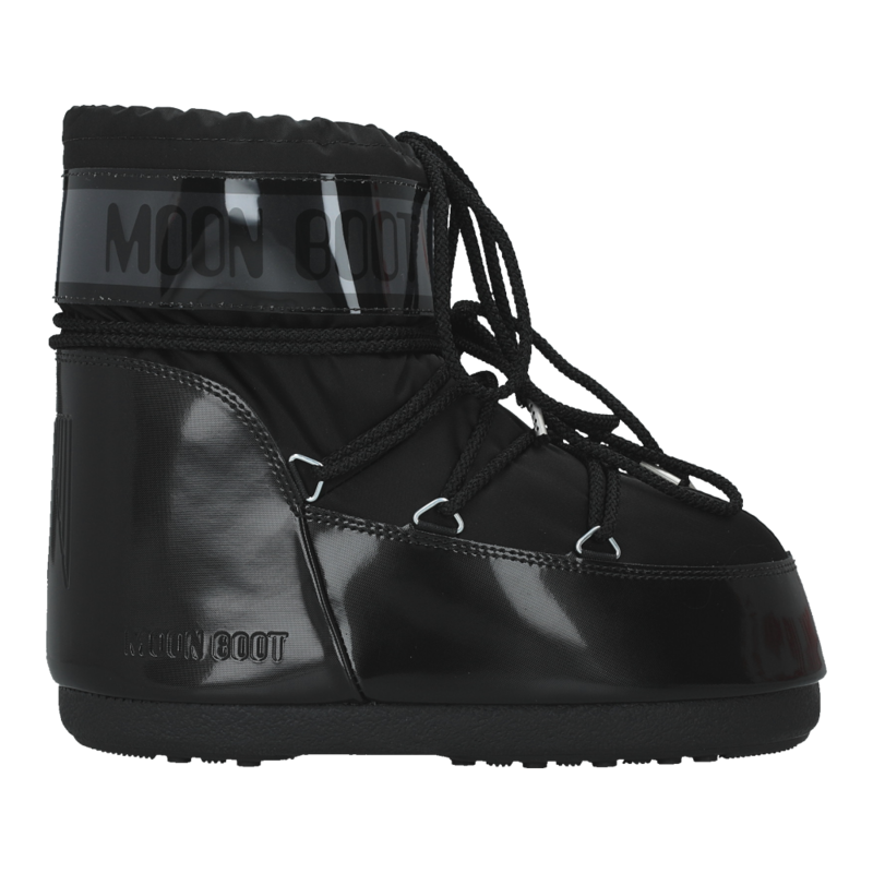 Ženske čizme Moon Boot CLASSIC LOW GLANCE BLACK