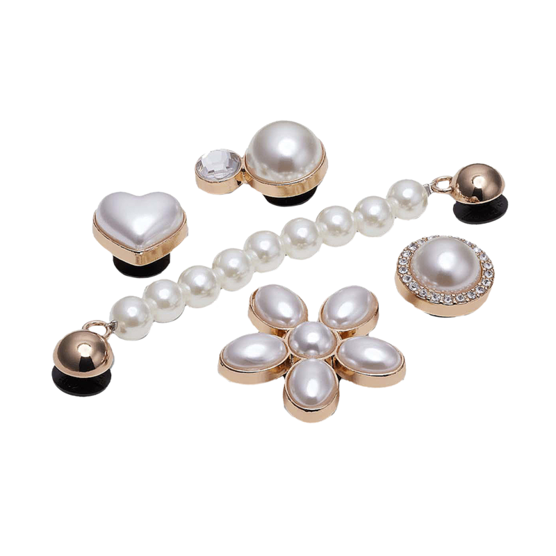 Unisex set Crocs Dainty pearl jewelry 5 pack