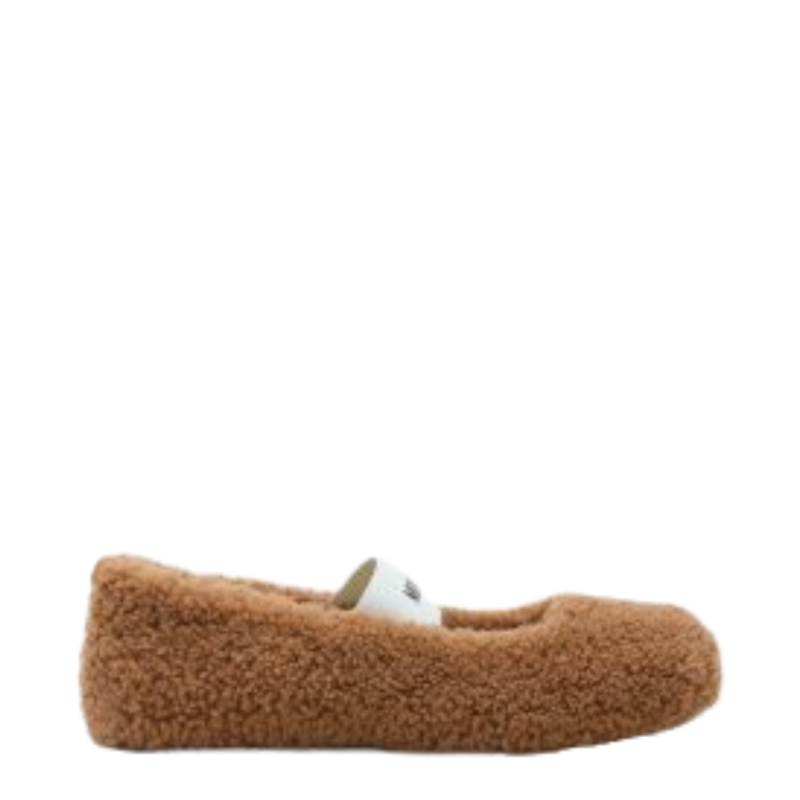 Ženske baletanke Mb Shearling ballerina cognac