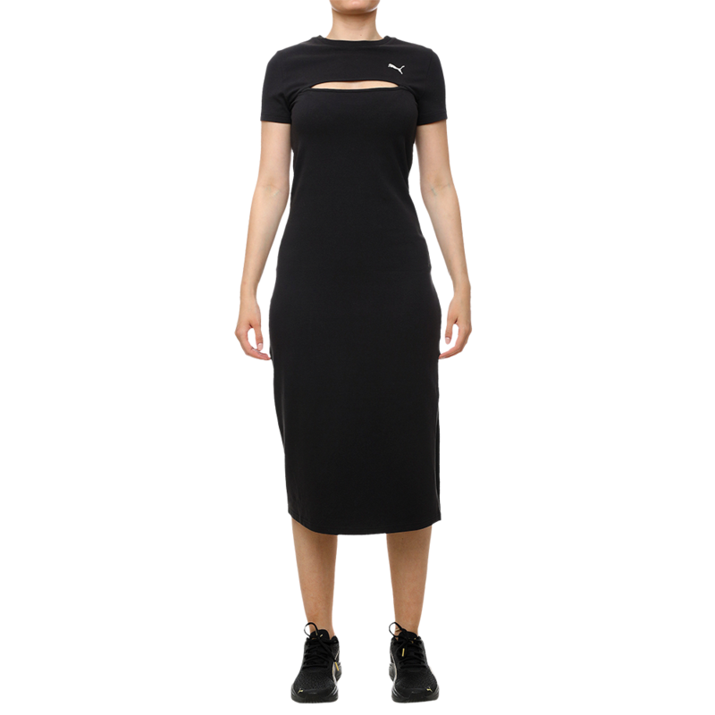 Ženska haljina Puma Wardrobe ess midi cut-out dress