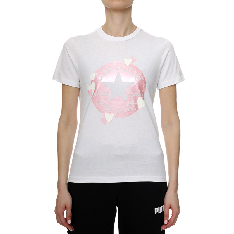 Ženska majica Converse Radiating Love Ss Slim Graphic Tee