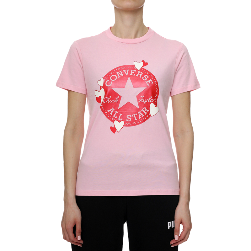 Ženska majica Converse Radiating Love Ss Slim Graphic Tee