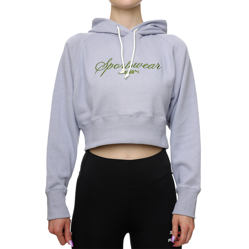 Ženski duks Puma Classics+ relaxed cropped hoodie