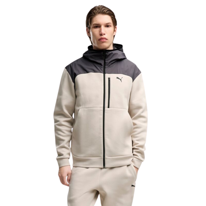 Muški duks Pumatech Material mix full-zip hoodie dk