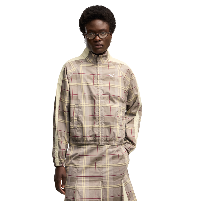 Ženski šuškavac Puma T7 relaxed tartan woven jacket
