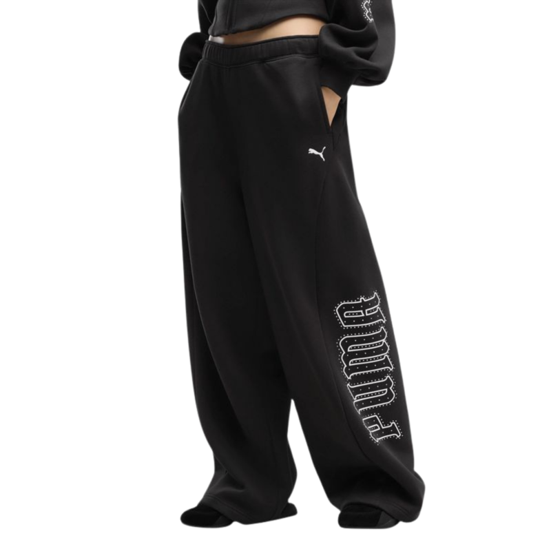 Ženska trenerka donji deo Puma Street glam slouchy bedazzled pants fl