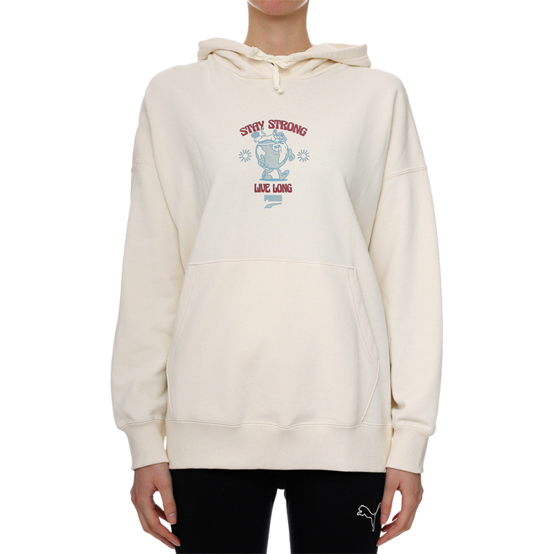 Ženski duks Puma DOWNTOWN OVERSIZED GRAPHIC HOODIE TR