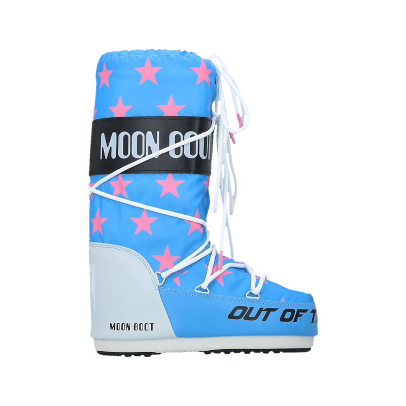 Dečije čizme Moon Boot Icon Retrobiker Pink Stars