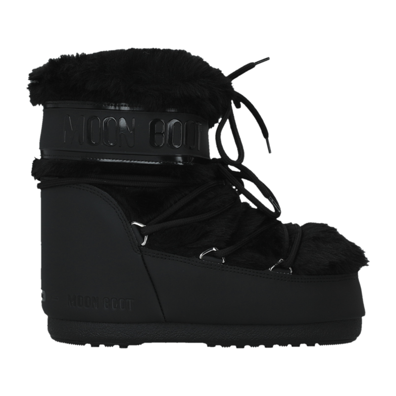 Ženske čizme Moon Boot Icon Low Faux Fur Black