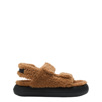 Ženske sandale Mb Shearling sandal cognac