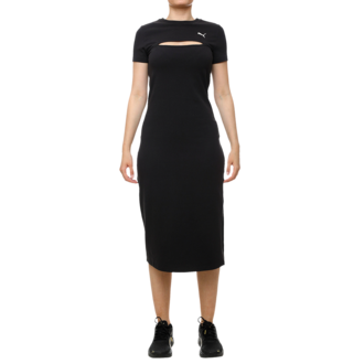 Ženska haljina Puma Wardrobe ess midi cut-out dress