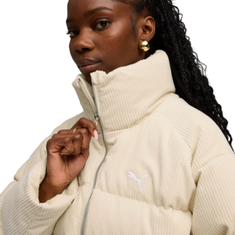 Ženska zimska jakna Puma Wardrobe ess corduroy puffer jacket