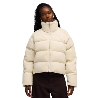 Ženska zimska jakna Puma Wardrobe ess corduroy puffer jacket