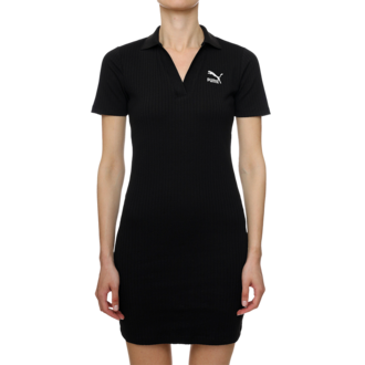 Ženska haljina Puma CLASSICS Ribbed V-Collar Dress