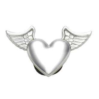 Unisex set Crocs Silver Metal Heart and Wings