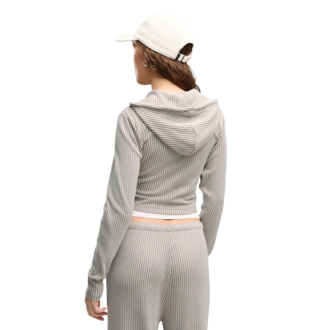 Ženski duks Puma Ess ribbed full-zip soft touch hoodie