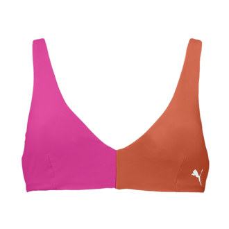 Ženski kupaći gornji deo Puma Swim women colourblock plunge top 1p