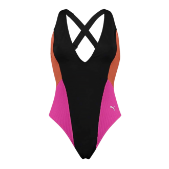 Ženski kupaći Puma SWIM WOMEN PLUNGE SWIMSUIT 1P