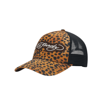 Unisex kačket Ed Hardy leopard print 5 panel trucker
