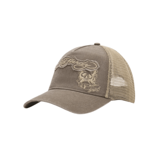 Unisex kačket Ed Hardy raw edge applique 5 panel trucker cap