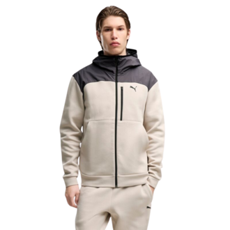 Muški duks Pumatech Material mix full-zip hoodie dk