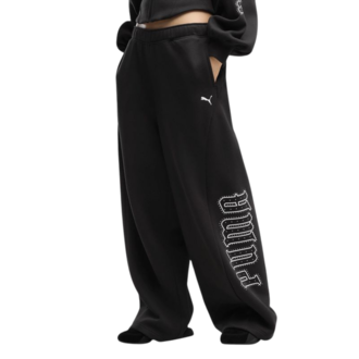 Ženska trenerka donji deo Puma Street glam slouchy bedazzled pants fl