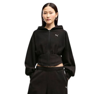 Ženski duks Puma Street glam bedazzled fz balloon sleeve hoodie fl