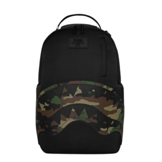 Unisex ranac Sprayground shark central black nylon camo embossed shark backpack