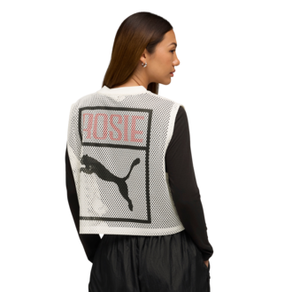 Ženska majica top Puma X rosé relaxed mesh top