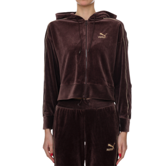 Ženski duks Puma Iconic T7 Velour Full-Zip Hoodie