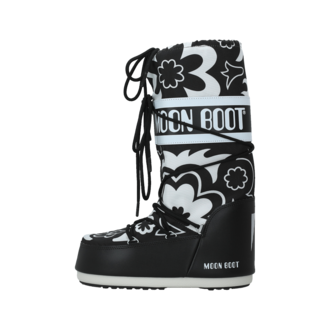 Unisex čizme Moon Boot Icon flower black/white