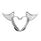 Unisex set Crocs Silver Metal Heart and Wings