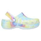 Ženske klompe Crocs CLASSIC PLATFORM TIE DYE GRAPHIC CLOG WEDGE