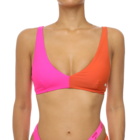 Ženski kupaći gornji deo Puma Swim women colourblock plunge top 1p