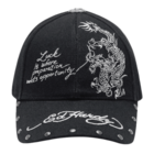 Unisex kačket Ed Hardy lucky dragon 6 panel contrast stitch denim cap