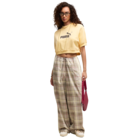 Ženska trenerka donji deo Puma T7 relaxed tartan woven pants op